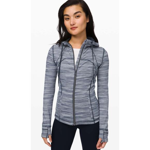 Lululemon Jackets & Blazers - Lululemon Hooded Define Jacket Nulu Heathered Nocturnal Teal White Size 8 Sporty